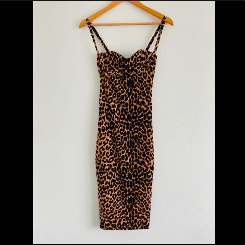 Midi Bodycon Cheetah Print Dress
